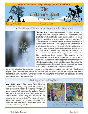 The Children's Post, 2nd Nov, 2021