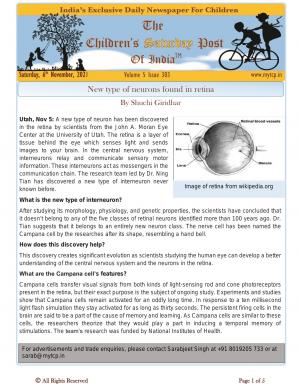 The Children's Post, 6th November 2021