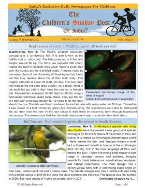 The Children's Post, 7th November 2021