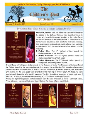 The Children's Post, 9th November, 2021