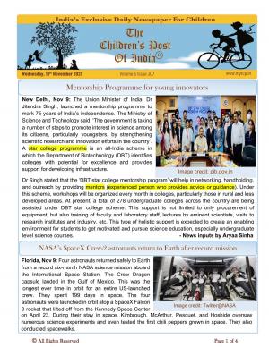 The Children's Post, 10th November 2021