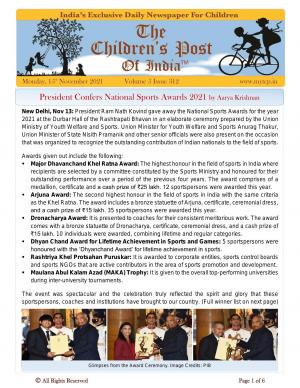 The Children's Post, 15th November 2021