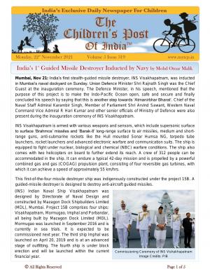 The Children's Post, 22nd November 2021