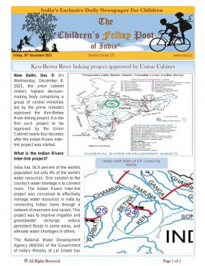Ken-Betwa River linking project - The Children's Post, 10th December 2021