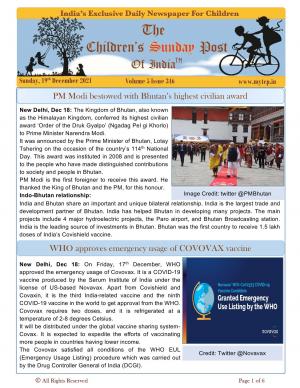 The Children's Post, 19th December 2021