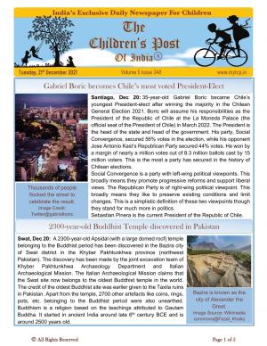 The Children's Post, 21st Dec, 2021