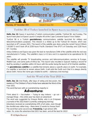 The Children's Post, 23rd December 2021 