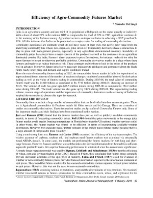 PIJM-Feb10-Article6-Efficiency of Agro Commodity Futures Market