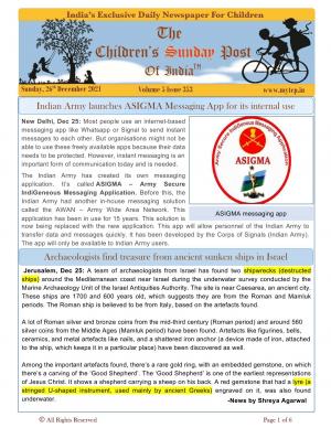 The Children's Post, 26th December 2021