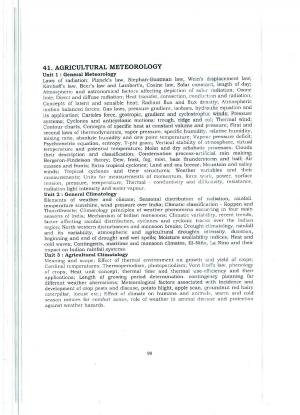 Combined ASRB NET 2014 (II) / ARS 2014 Preliminary Examination: Syllabus 31 to 40