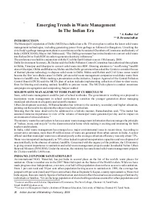 IJM-Feb09-Article4-Emerging Trends in Waste Management in the Indian Era