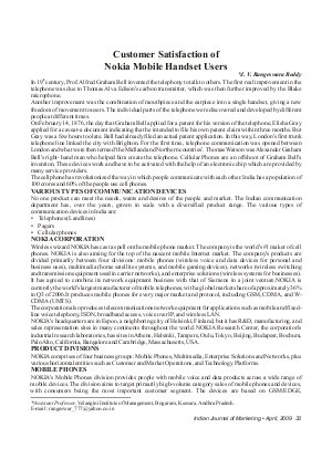 IJM-April09-Article5-Customer Satisfaction of Nokia Mobile Handset Users