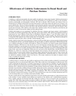 IJM-June09-Article2-Effectiveness of Celebrity Endorsements in Brand Recall and Purchase Decision
