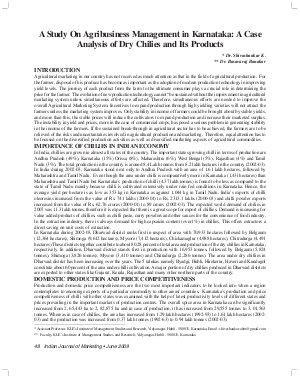 IJM-June09-Article7-A study on Agribusiness Management in Karnataka: A case analysis of Dry Chilies and its Products