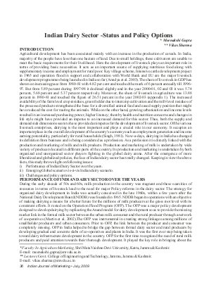 IJM-July09-Article7-Indian Dairy Sector -Status and Policy Options