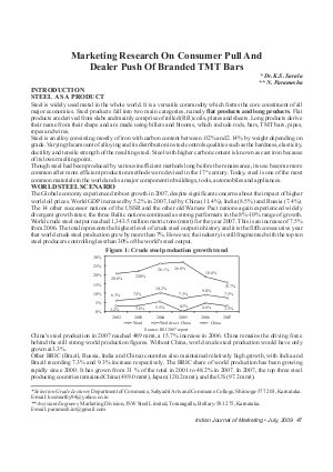 IJM-July09-Article09-Marketing Research On Consumer Pull and Dealer Push of Branded TMT Bars