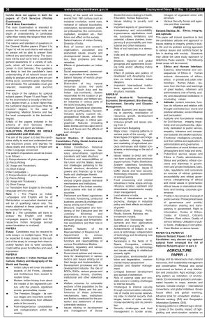 IAS Main (Written) 2014 Exam Syllabus