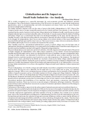IJM-Sep09-Article7-Globalization and Its Impact on Small Scale Industries- An Analysis
