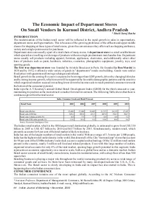 IJM-Nov09-Article9-The Economic Impact of Department Stores on Small Vendors in Kurnool District, Andhra Pradesh