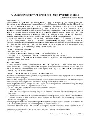 IJM-Dec09-Article2-A Qualitative Study on Branding of Steel Products in India