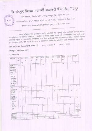 Chandrapur District Central Co-operative Bank Ltd Notified Recruitment for 45 Various Posts 2014