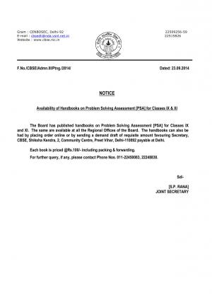 Notice for PSA Books 2 2014
