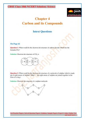 CBSE Class 10 NCERT Solution Science Carbon and its Compounds