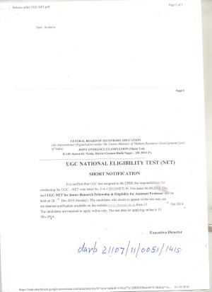 UGC NET December 2014: Notification