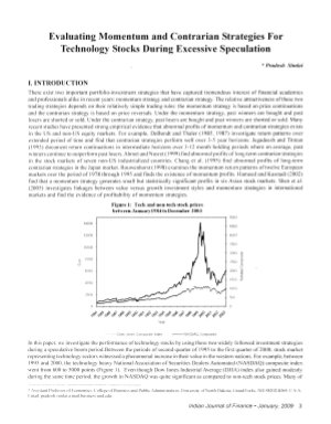 IJF-Jan09-Article1-Evaluating Momentum and Contrarian Strategies For Technology Stocks During Excessive Speculation