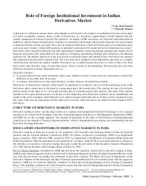 IJF-Feb09-Article1-Role of Foreign Institutional Investment in Indian Derivatives Market