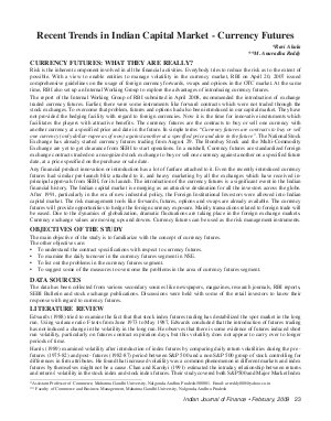 IJF-Feb09-Article3-Recent Trends in Indian Capital Market - Currency Futures