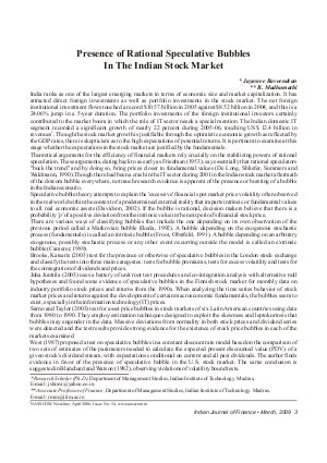IJF-March09-Article1-Presence of Rational Speculative Bubbles in the Indian Stock Market