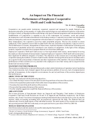 IJF-March09-Article3-An Impact on the Financial Performance of Employees Cooperative Thrift and Credit Societies