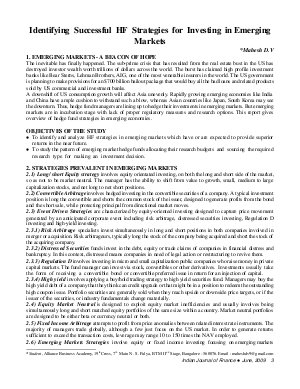 IJF-June09-Article1-Identifying Successful HF Strategies for Investing in Emerging Markets