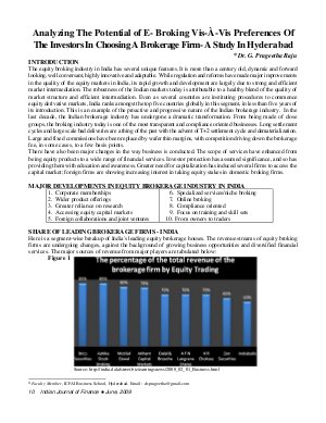 IJF-June09-Article2-Analyzing The Potential Of E- Broking Vis-Ã€-Vis Preferences Of The Investors In Choosing A Brokerage Firm- A Study In Hyderabad