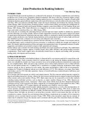IJF-June09-Article6-Joint Production in Banking Industry