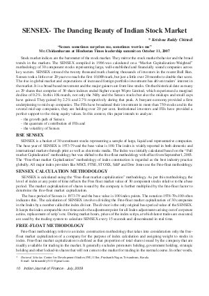 IJF-July09-Article2-SENSEX- The Dancing Beauty of Indian Stock Market