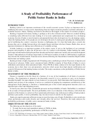 IJF-Sep09-Article1-A Study of Profitability Performance of Public Sector Banks in India