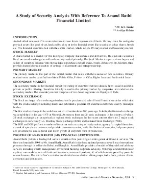 IJF-Dec09-Article1-A Study of Security Analysis With Reference to Anand Rathi Financial Limited