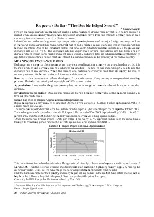 IJF-Aug08-Article3-Rupee V/S Dollar-