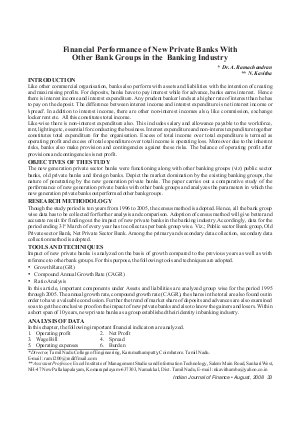 IJF-Aug08-Article5-Financial Performance of New Private Banks with other Bank Groups in the Banking Industry
