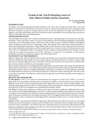 IJF-Oct08-Article2-Trends in The Non-Performing Assests of State Bank of India and Its Associates