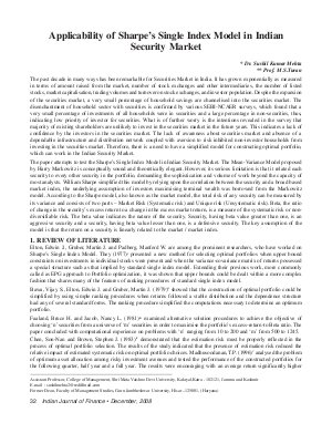 IJF-Dec08-Article4-Applicability of Sharpe's Single Index Model in Indian Security Model