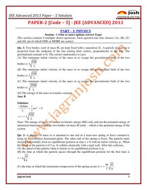 JEE Advanced Paper 2 2013 Solutions