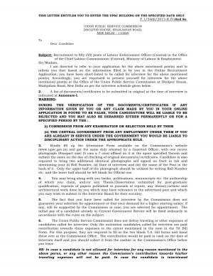 UPSC Announced Interview Schedule for Labour Enforcement Officer (Central) Posts 2014