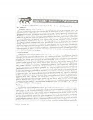 Make in India Parameters & Policy Initiatives