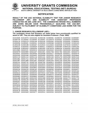UGC NET June 2014 Result Declared
