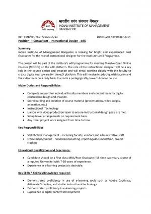 Consultant Instructional Design