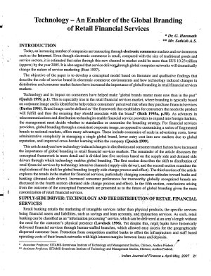IJF-April-May07-Article3-Technology - an enabler of the Global Branding of Retail Financial Services