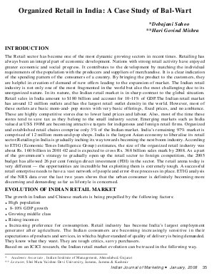 IJM-Jan08-Article5-Organised Retail in India: A Case Study of Bal-Wart